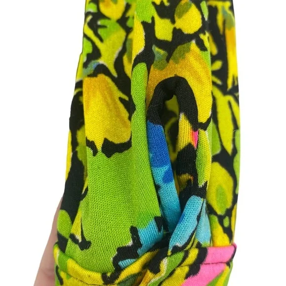 Vintage 1960s Mr. Dino Womens Size Small Button Up Bright Floral Blouse - Picture 6 of 6